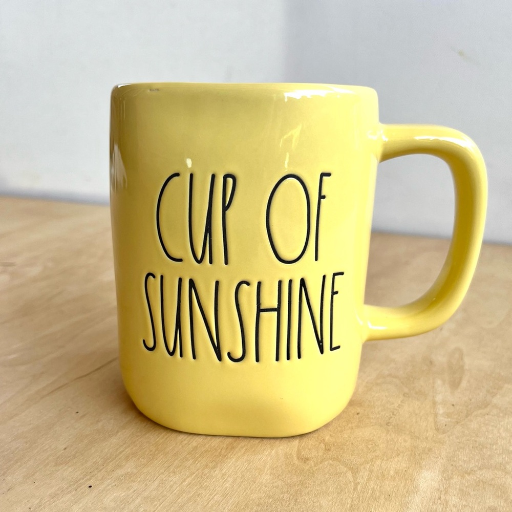 Rae Dunn “Cup Of‎ Sunshine” Yellow Coffee Mug 16 oz – LL Font Artisan Collection